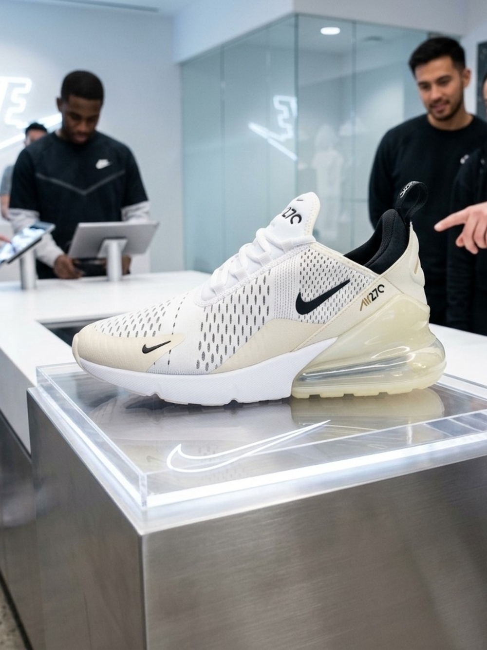 Nike Air Max 270 Men's Sneakers - White, Black Size 14